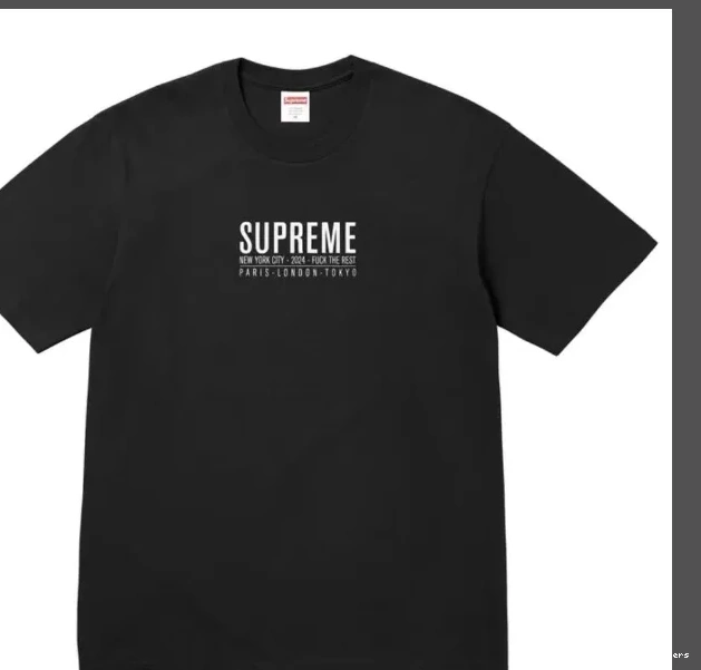 White XL Paris Black and S TEE M L 0801